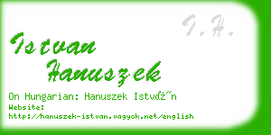 istvan hanuszek business card